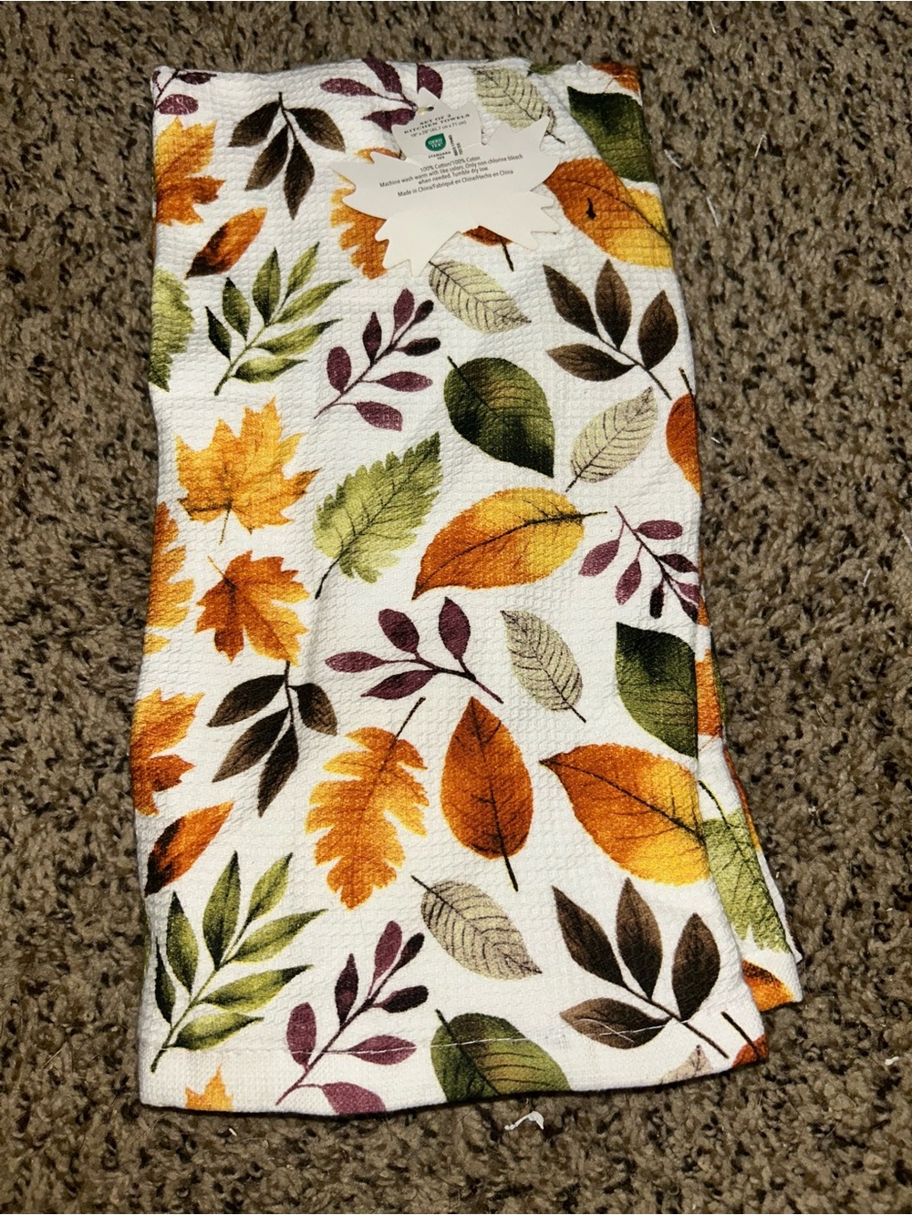 Autumn Leaf Print Kitchen Towel Set